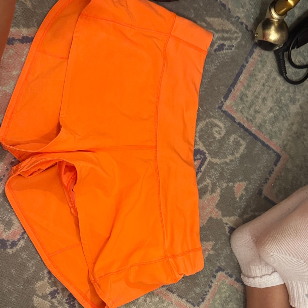 Lululemon Athletica Bright Orange Athletic Shorts